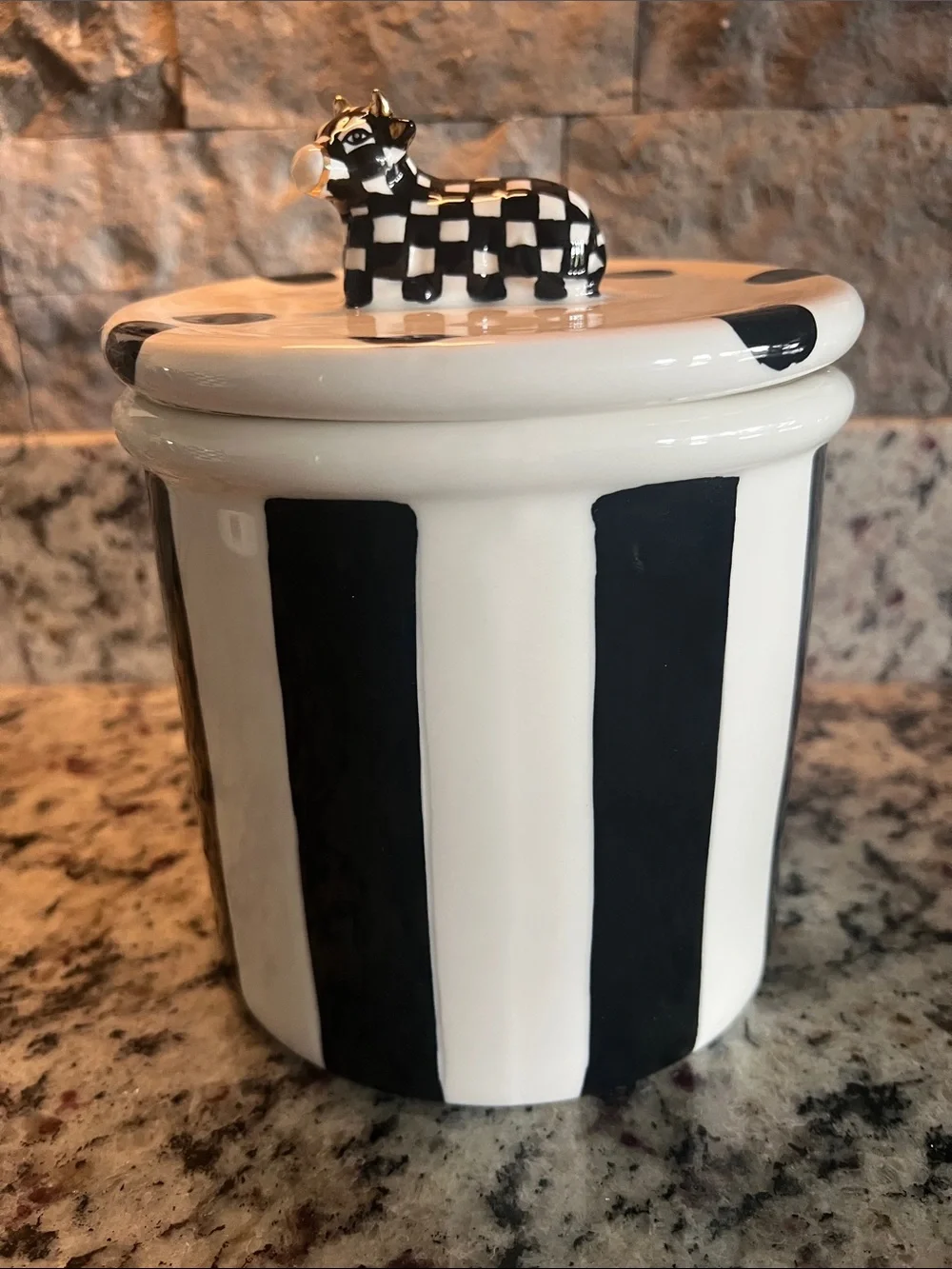 Mackenzie-Childs Cow Creamery Canister - Medium one Only.  Like New.